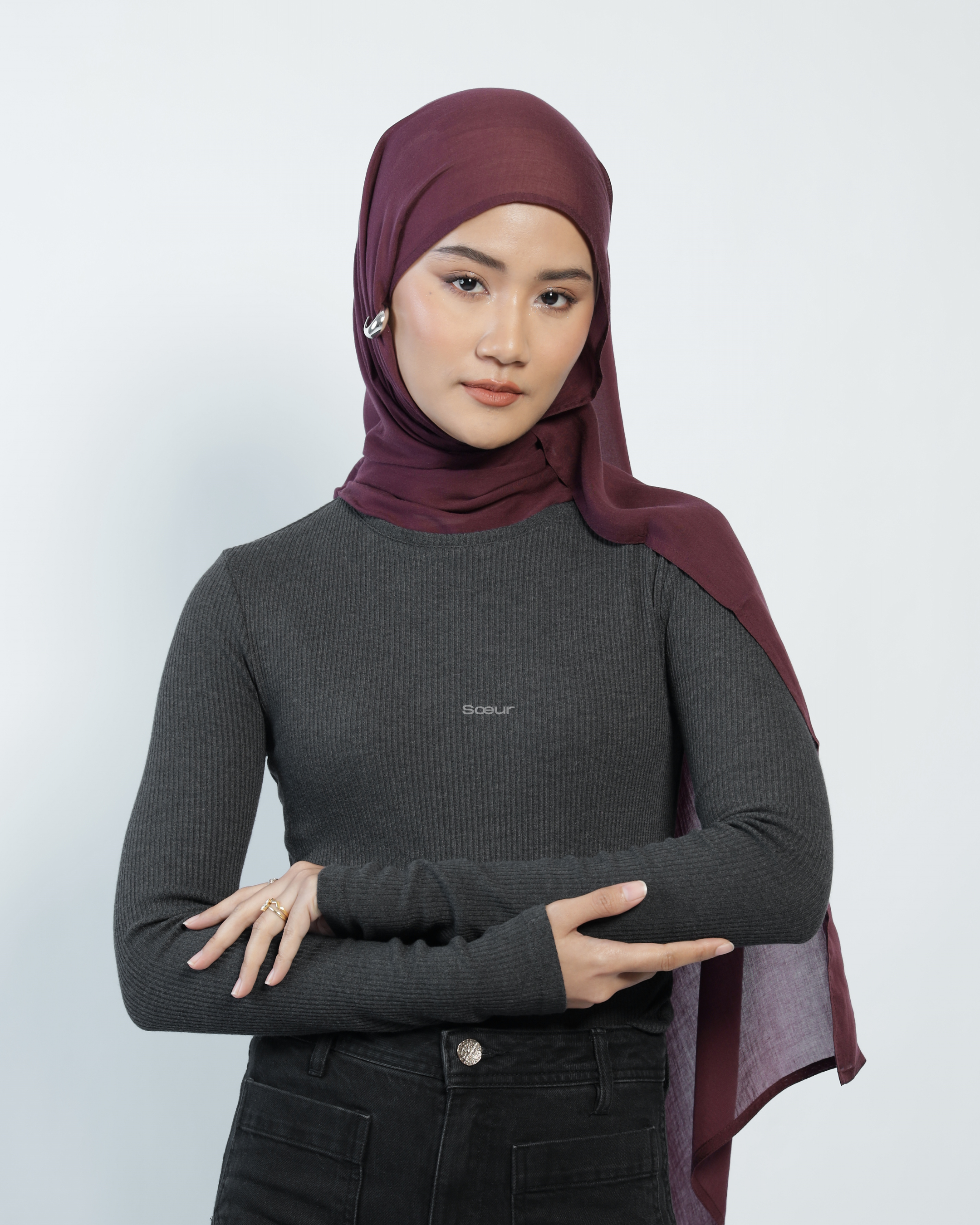 Tencel Lyocell pashmina in Rosewood